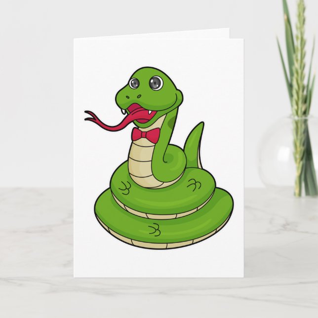 Snake with Bow tie Card (Front)