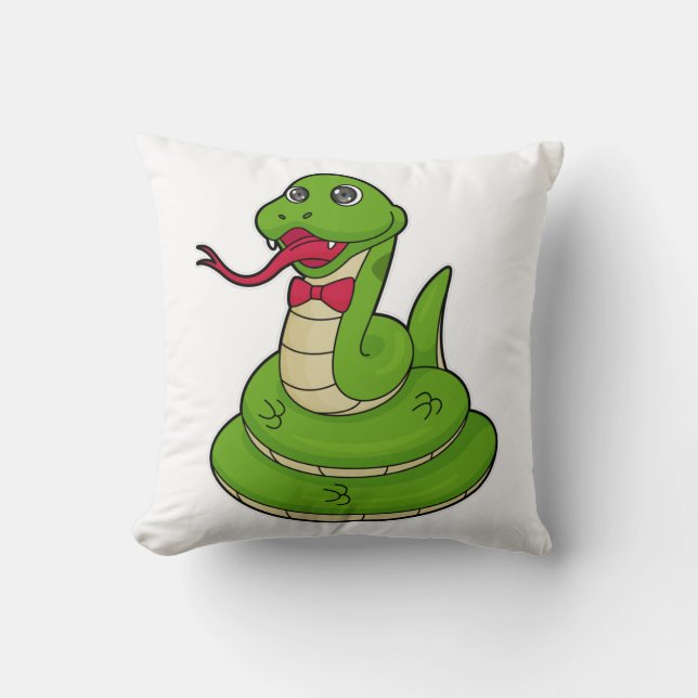 Snake with Bow tie Cushion (Front)