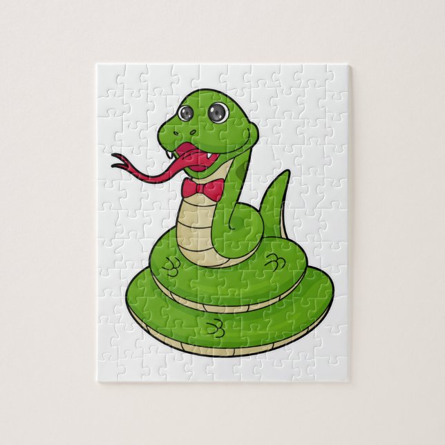 Snake with Bow tie Jigsaw Puzzle (Vertical)