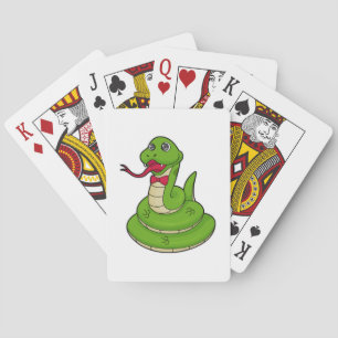 Snake with Bow tie Playing Cards