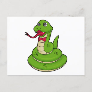 Snake with Bow tie Postcard