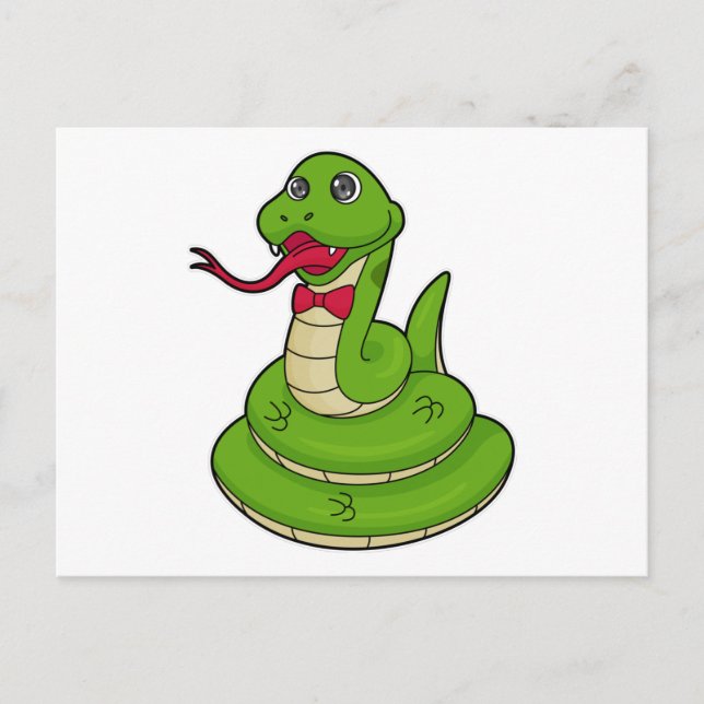 Snake with Bow tie Postcard (Front)