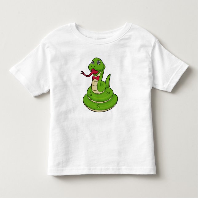 Snake with Bow tie Toddler T-Shirt (Front)