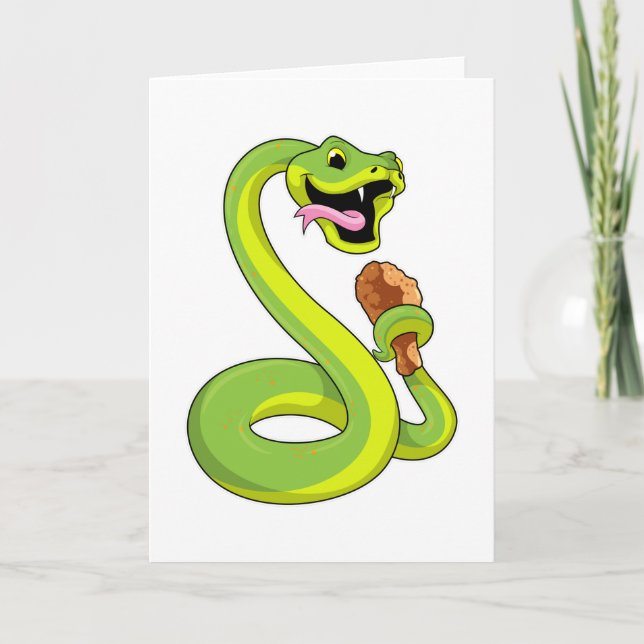 Snake with Chicken Card (Front)