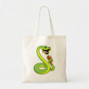 Snake with Chicken Tote Bag