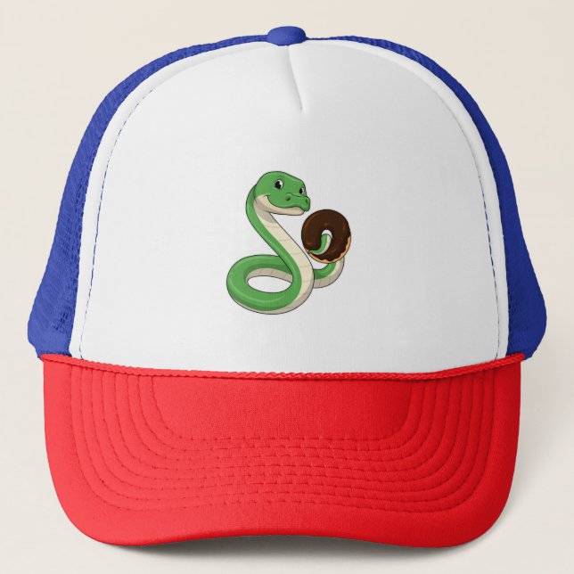 Snake with Donut Trucker Hat (Front)