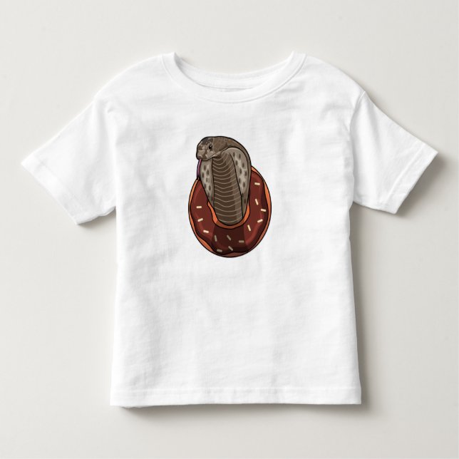 Snake with Doughnut Toddler T-Shirt (Front)