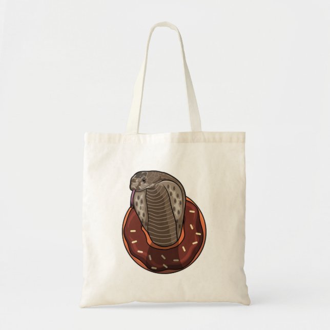 Snake with Doughnut Tote Bag (Front)
