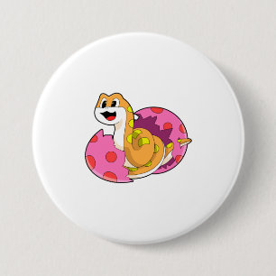 Snake with Egg 7.5 Cm Round Badge