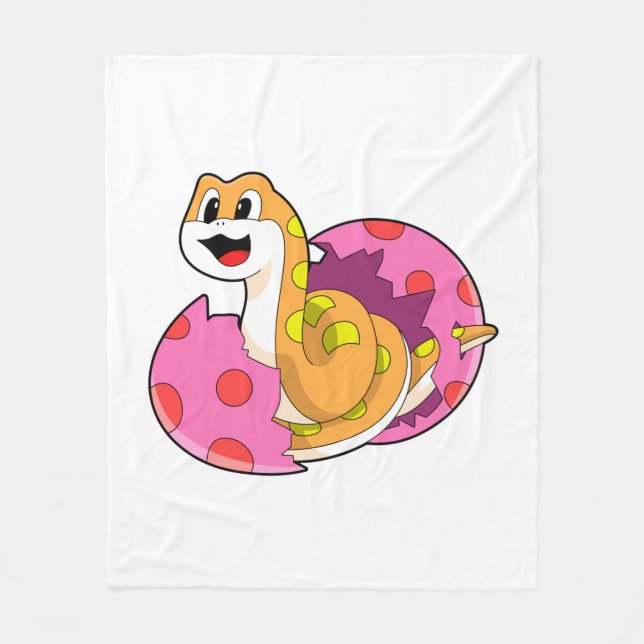 Snake with Egg Fleece Blanket (Front)