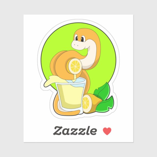 Snake with Glass of Lemon juice (Sheet)