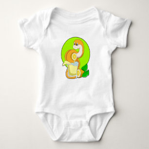 Snake with Glass of Lemon juice Baby Bodysuit