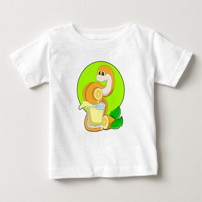 Snake with Glass of Lemon juice Baby T-Shirt (Front)