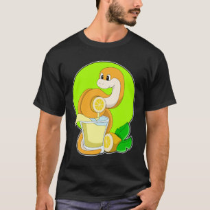 Snake with Glass of Lemon juice T-Shirt
