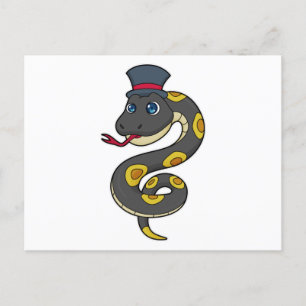 Snake with Hat Postcard