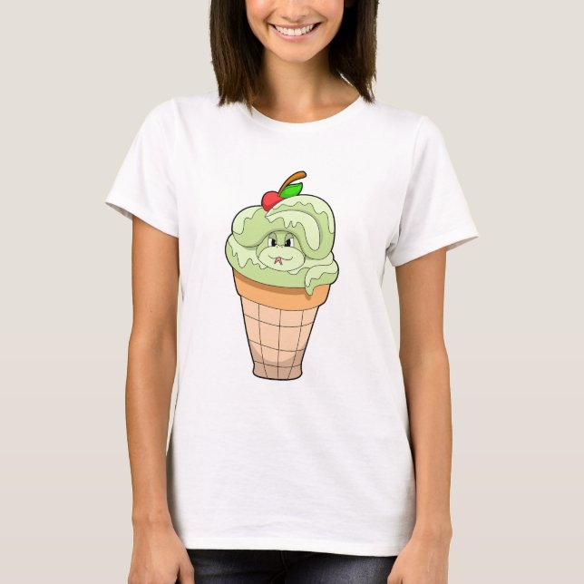 Snake with Ice cream cone & Cherry T-Shirt (Front)