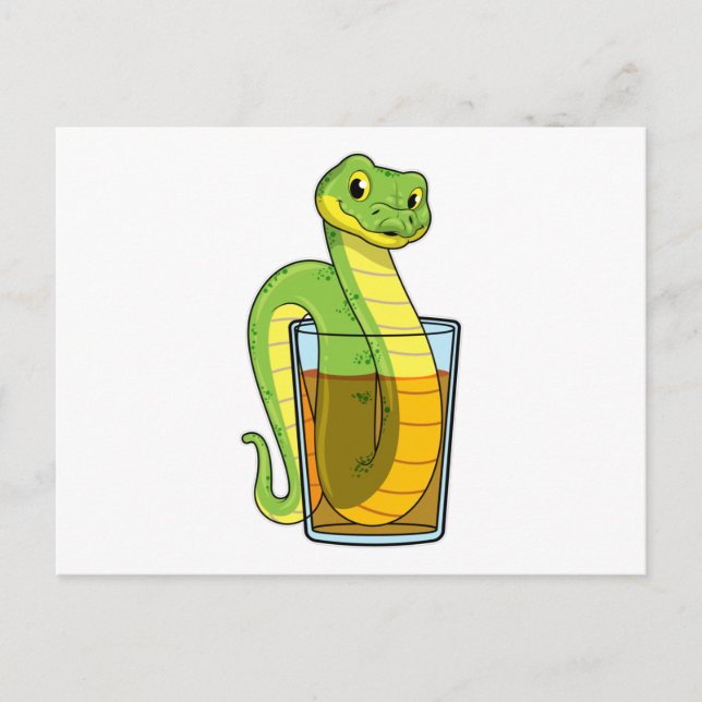 Snake with Juice Postcard (Front)