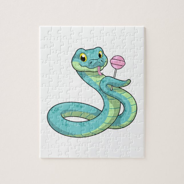 Snake with Lollipop Jigsaw Puzzle (Vertical)