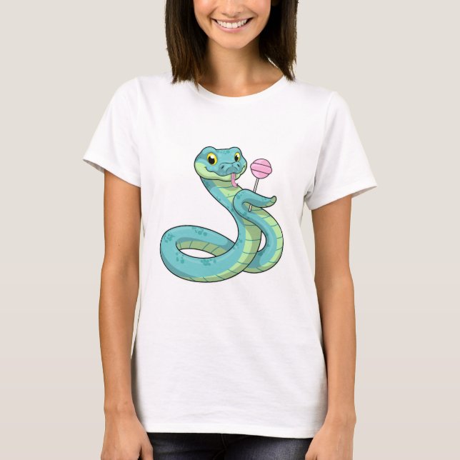 Snake with Lollipop T-Shirt (Front)