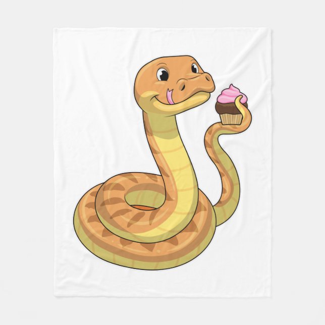 Snake with Muffin Fleece Blanket (Front)