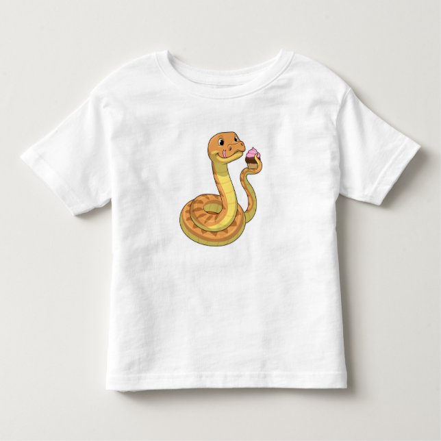 Snake with Muffin Toddler T-Shirt (Front)