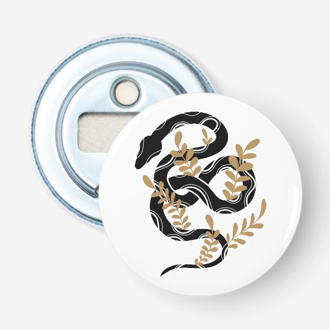Snake with plants bottle opener (Front)