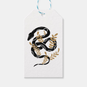 Snake with plants gift tags