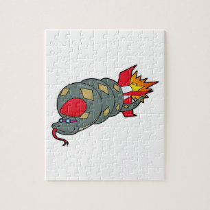 Snake with Rocket Jigsaw Puzzle