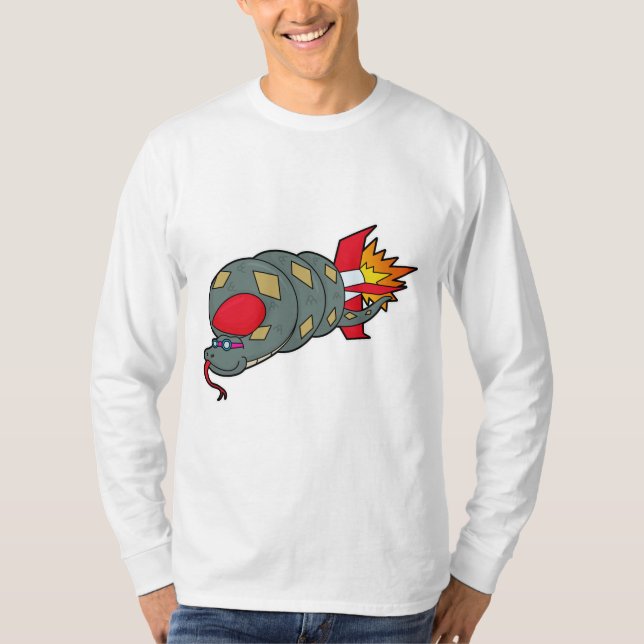 Snake with Rocket T-Shirt (Front)