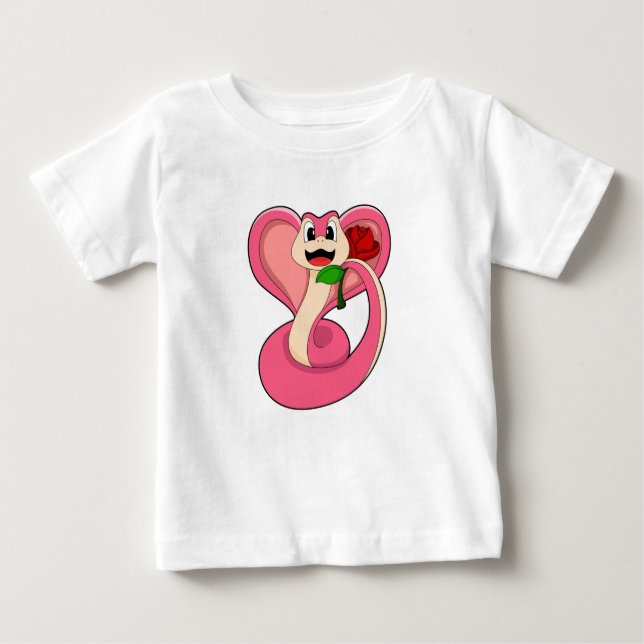 Snake with Rose Baby T-Shirt (Front)