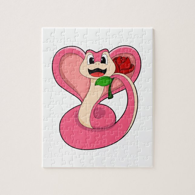 Snake with Rose Jigsaw Puzzle (Vertical)