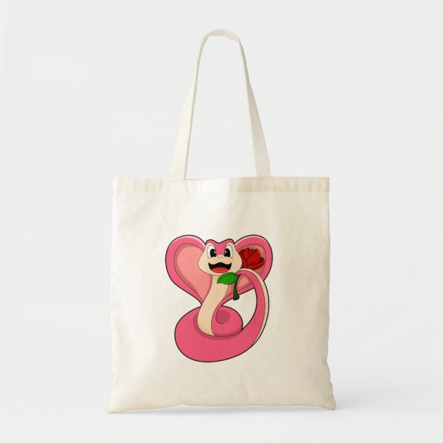 Snake with Rose Tote Bag (Front)