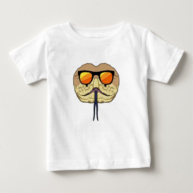 Snake with Sunglasses Baby T-Shirt (Front)