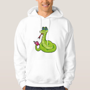 Snake with Sunglasses & Book Hoodie