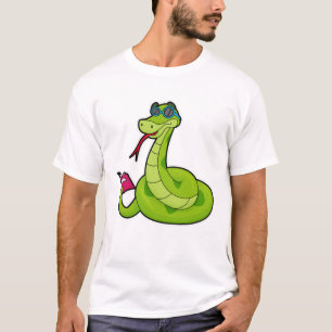 Snake with Sunglasses & Book T-Shirt