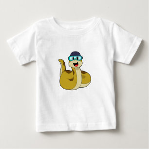 Snake with Swimming goggles Baby T-Shirt