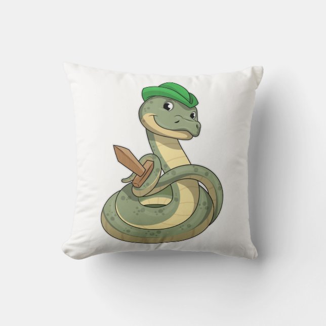 Snake with Sword Cushion (Front)