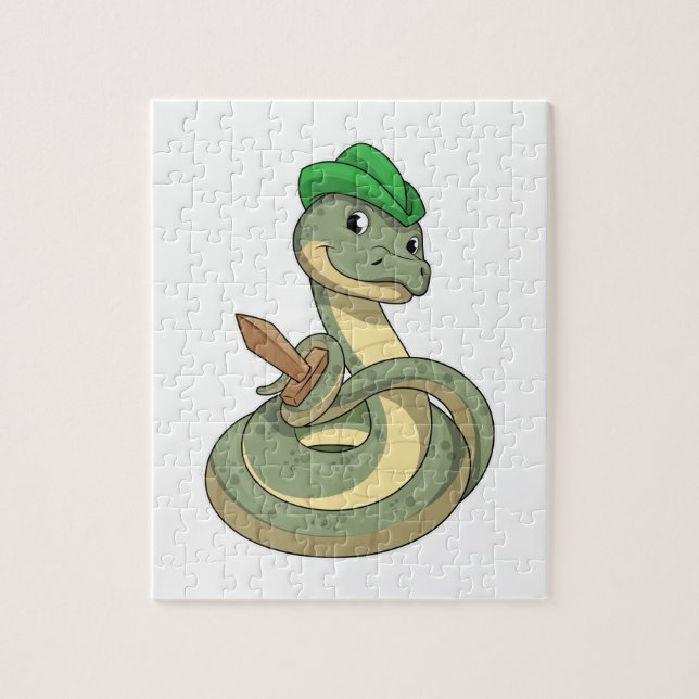 Snake with Sword Jigsaw Puzzle (Vertical)