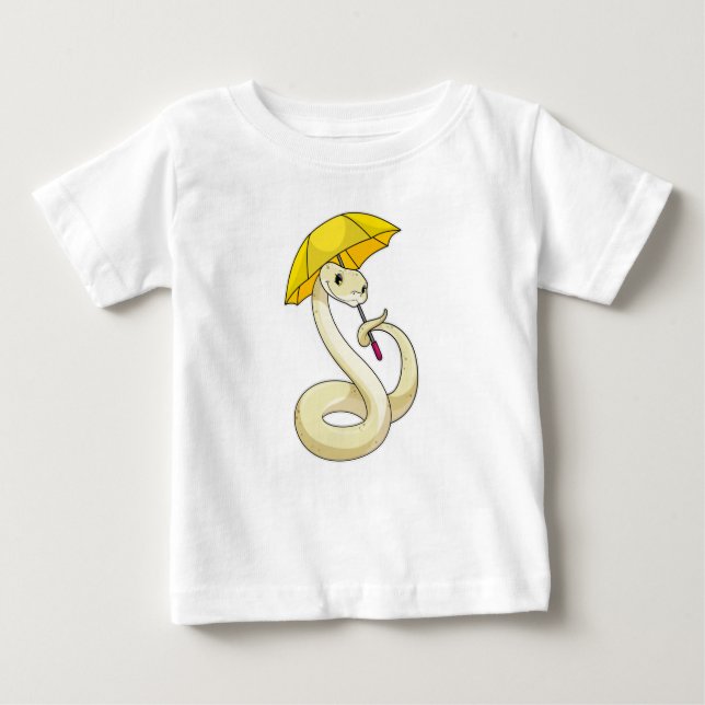 Snake with Umbrella Baby T-Shirt (Front)