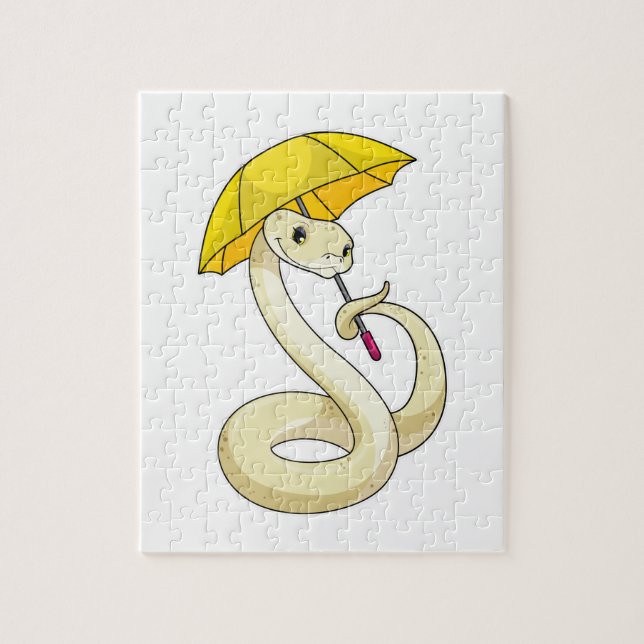 Snake with Umbrella Jigsaw Puzzle (Vertical)