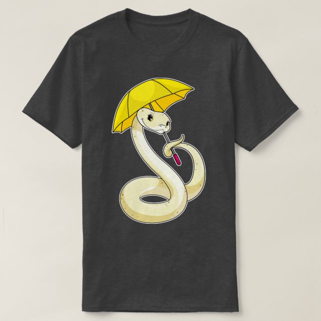 Snake with Umbrella T-Shirt (Design Front)