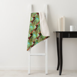 Snake Woman Self Portrait Sherpa Blanket