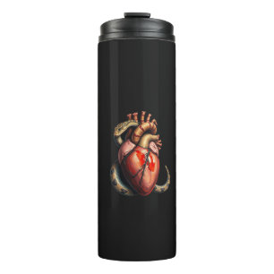 Snake Wrapped Around an Anatomical Heart  Thermal Tumbler