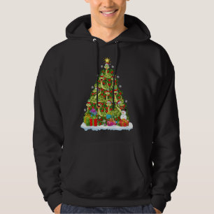 Snake Xmas Tree Lighting Santa Snake Christmas Hoodie