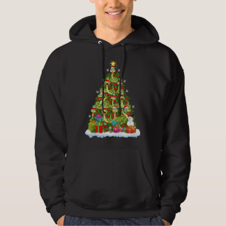 Snake Xmas Tree Lighting Santa Snake Christmas Hoodie