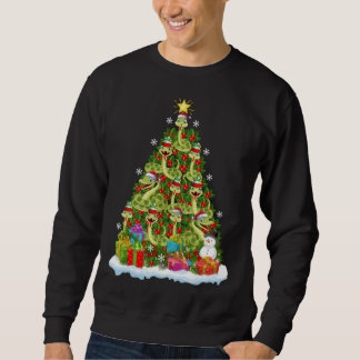 Snake Xmas Tree Lighting Santa Snake Christmas Sweatshirt