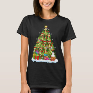 Snake Xmas Tree Lighting Santa Snake Christmas T-Shirt