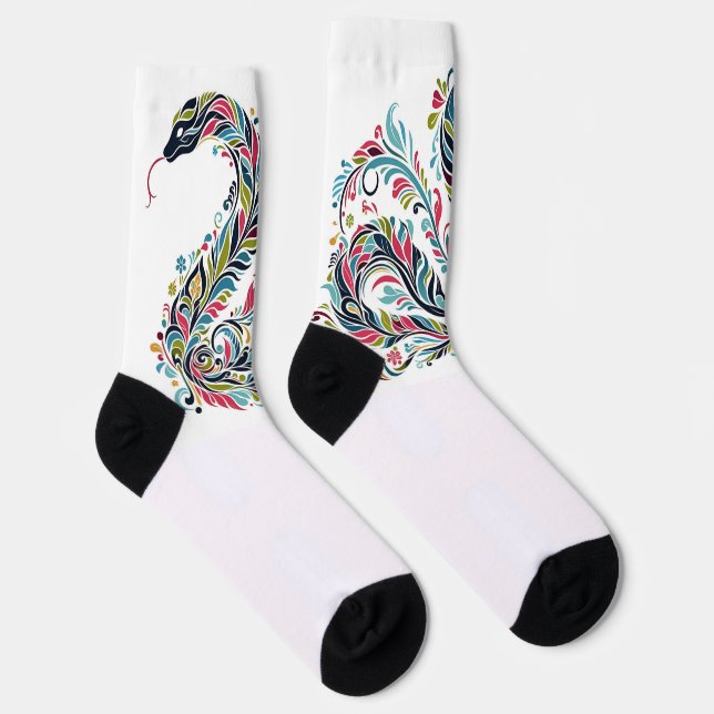 Snake Year 2025: Embracing Luck and Prosperity Socks (Right)