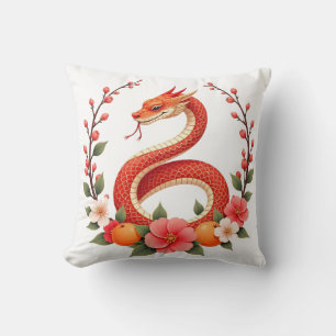 Snake year chinese  cute laughing  cushion