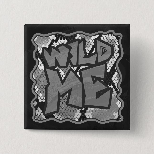 Snake Yellow and Gold Print 15 Cm Square Badge (Front)